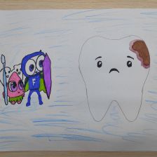 Василиса Дмитриевна Тюрина в конкурсе «Подвиги рыцаря Фторида в борьбе с кариесом»