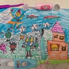 Саша Ж. в конкурсе «Подвиги рыцаря Фторида в борьбе с кариесом»