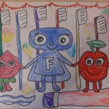 Екатерина Евгеньевна Чихалина в конкурсе «Подвиги рыцаря Фторида в борьбе с кариесом»