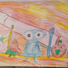 Даша Андреевна Голубева в конкурсе «Подвиги рыцаря Фторида в борьбе с кариесом»