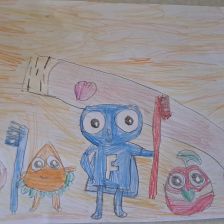 Яна в конкурсе «Подвиги рыцаря Фторида в борьбе с кариесом»