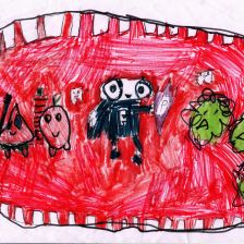 Евгения в конкурсе «Подвиги рыцаря Фторида в борьбе с кариесом»