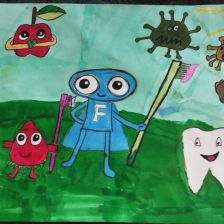 Матвей Романович Климов в конкурсе «Подвиги рыцаря Фторида в борьбе с кариесом»