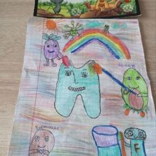 Ксюша Павловна Вереитинова в конкурсе «Подвиги рыцаря Фторида в борьбе с кариесом»