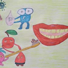 Полина Александровна Оленева в конкурсе «Подвиги рыцаря Фторида в борьбе с кариесом»