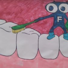 Анна Сычева в конкурсе «Подвиги рыцаря Фторида в борьбе с кариесом»