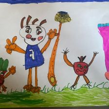 Ева Козерацкая в конкурсе «Подвиги рыцаря Фторида в борьбе с кариесом»