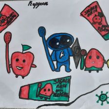 Екатерина Евгеньевна Панова в конкурсе «Подвиги рыцаря Фторида в борьбе с кариесом»