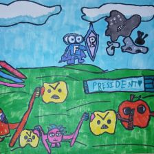 Маша в конкурсе «Подвиги рыцаря Фторида в борьбе с кариесом»