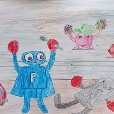 Александр в конкурсе «Подвиги рыцаря Фторида в борьбе с кариесом»