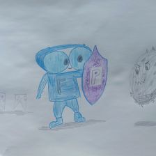 Никита Косенков в конкурсе «Подвиги рыцаря Фторида в борьбе с кариесом»