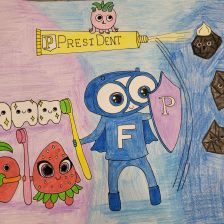 Милана Кузнецова в конкурсе «Подвиги рыцаря Фторида в борьбе с кариесом»