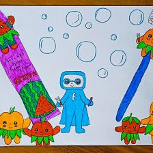 Анфиса Коваленко в конкурсе «Подвиги рыцаря Фторида в борьбе с кариесом»