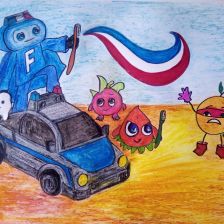 Марта Соломанидина в конкурсе «Подвиги рыцаря Фторида в борьбе с кариесом»