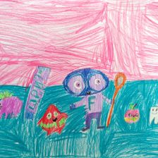 Есения в конкурсе «Подвиги рыцаря Фторида в борьбе с кариесом»