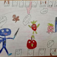 Лев Иванова в конкурсе «Подвиги рыцаря Фторида в борьбе с кариесом»