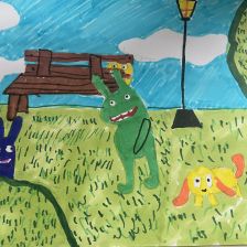 Арина Алексеевна Архипова в конкурсе «Веселая жизнь монстриков Jolly Friends от ErichKrause»