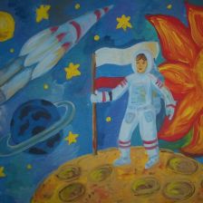 Илья Васюков в конкурсе «Помоги космонавтам добраться до Марса! Нарисуй космический шатл»