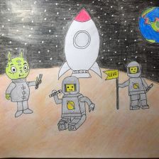 Кирилл Андреевич Осипов в конкурсе «Помоги космонавтам добраться до Марса! Нарисуй космический шатл»