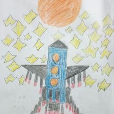 Иван Сергеевич Демидов в конкурсе «Помоги космонавтам добраться до Марса! Нарисуй космический шатл»