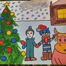 Тима Артемович Мастерной в конкурсе «Новый год в Простоквашино»