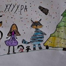 Даша Пономарева в конкурсе «Новый год в Простоквашино»