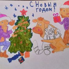 Елена Рыбалко в конкурсе «Новый год в Простоквашино»