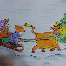 Владик Капинос в конкурсе «Новый год в Простоквашино»