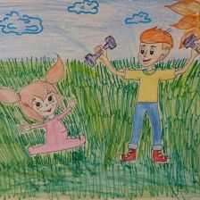 Милана Дмитриевна Жданова в конкурсе «Будь в форме, смотри «Простоквашино», смотри «Карусель», участвуй и побеждай!»