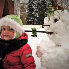 Маруська в конкурсе «Слепи снеговика!»