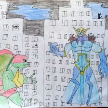 Арина Максимовна Барынина в конкурсе «Черепашки против злодеев»