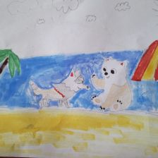 Полина Евгеньевна Рослякова в конкурсе «Летние приключения Умки и его друзей»