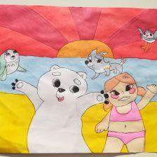 Маша Сергеевича Агакова в конкурсе «Летние приключения Умки и его друзей»