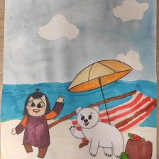 Елизавета Максимовна Боженко в конкурсе «Летние приключения Умки и его друзей»