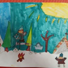 Полина Кадочникова в конкурсе «Путешествие с Умкой и его друзьями»