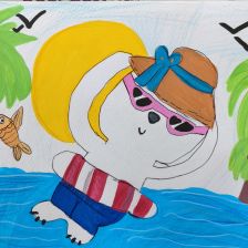 Сельби Гурбанова в конкурсе «Путешествие с Умкой и его друзьями»