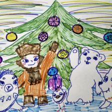 Алиса Алексеевна Полуляхова в конкурсе «Новогодняя ёлка для Умки»