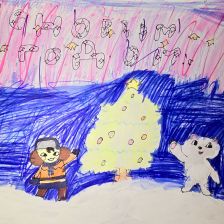 Катя Голубева в конкурсе «Новогодняя ёлка для Умки»