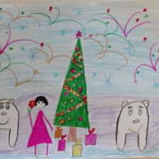 Карина Денисовна Котельникова в конкурсе «Новогодняя ёлка для Умки»