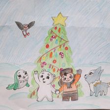 Даша Морозова в конкурсе «Новогодняя ёлка для Умки»