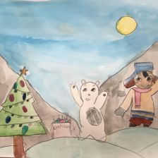 Арина Радиковна Зарипова в конкурсе «Новогодняя ёлка для Умки»