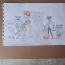 Настя Дмитриевна Хряпочкина в конкурсе «Замурчательные рисунки»