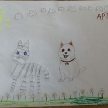 Артём в конкурсе «Замурчательные рисунки»