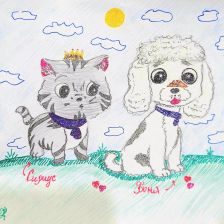 Арина Денисовна Грибанова в конкурсе «Замурчательные рисунки»