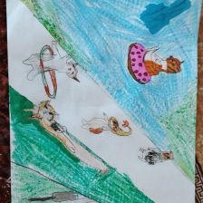 Арина Артемовна Кошарова в конкурсе «Замурчательные рисунки»