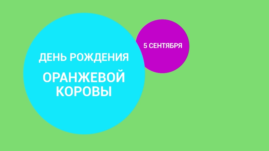 День рождения «Оранжевой коровы» 5 сентября