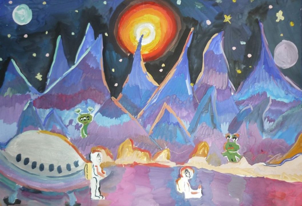 Дом на луне рисунок детский окружающий мир. Рисунок на тему космос. Рисование космос. Космический пейзаж рисунок. Рисунки на тему космос для детей.
