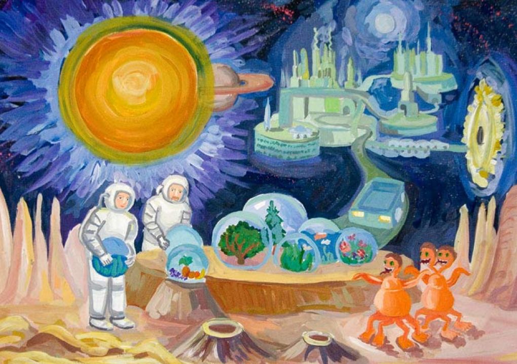 История о путешествии на другую планету. Рисунок на тему космос. Композиция на тему космос. Детские рисунки на тему космос. Космос рисунок для детей.