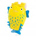 Детский рюкзак для бассейна и пляжа Trunki "Рыба-пузырь", цвет: желтый, голубой, 7,5 л