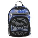 Рюкзак школьный Kinderline "Lonsdale", цвет: черный, голубой, серый. LSCB-UT1-507